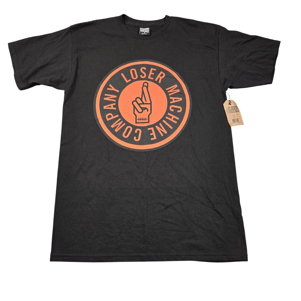 Loser Machine Company Shirt Mens Medium Black Logo Graphic Tee Streetwear